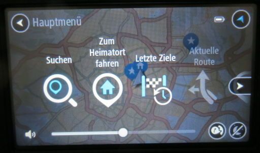 TomTom START 40 Europe 45 Länder Navigation, Hauptmenü