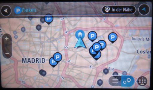 TomTom START 40 Europe 45 Länder Navigation, Parkplatzanzeige in der Umgebung