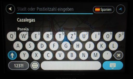 TomTom START 52 Europe 45 Länder Navigation, Virtuelle Tastatur