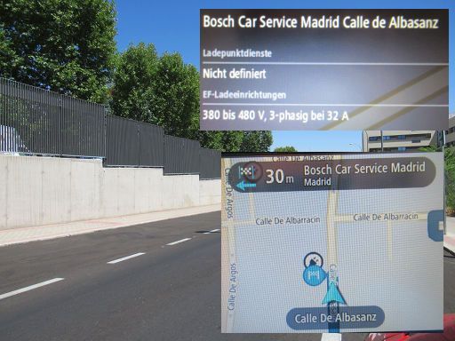 TomTom START 52 Europe 45 Länder Navigation, Elektro Ladesäulen Fehler, BOSCH, Calle de Albasanz 6, Madrid