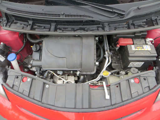 Toyota Aygo 1.0 Liter, Motorraum