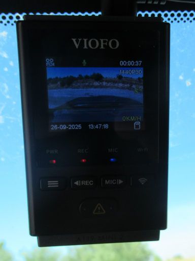 VIOFO A119 MINI 2 Dashcam, Montage Windschutzscheibe