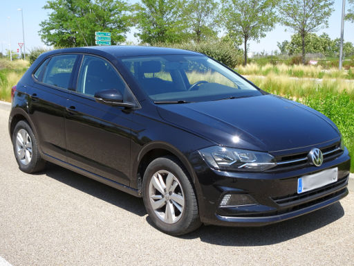 Volkswagen Polo 1.0 TSI OPF Highline, 5 Gang Getriebe, Ansicht von vorne / Seite