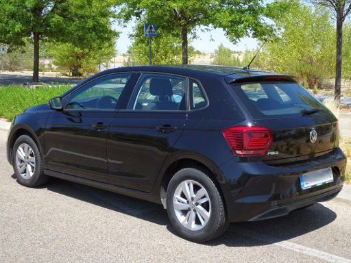 Volkswagen Polo 1.0 TSI OPF Highline, 5 Gang Getriebe, Ansicht von hinten / Seite