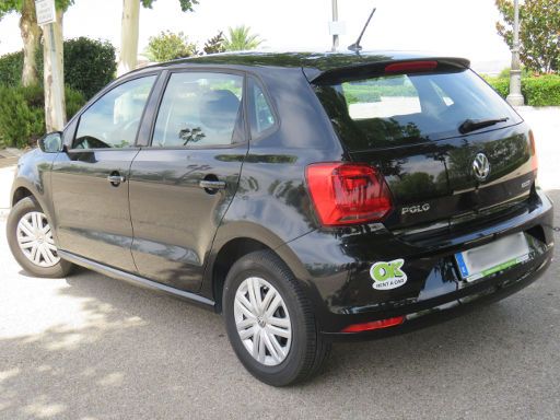 Volkswagen Polo 1.0 Bluemotion, Ansicht von hinten / Seite