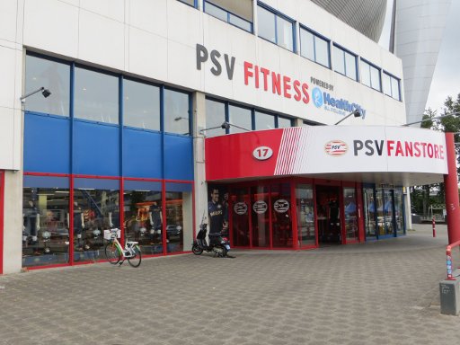 Eindhoven, Niederlande, Philips Stadion PSV Eindhoven, Eingang PSV Fanstore