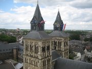Maastricht, Niederlande, Blick von der Sankt Johannes Kirche auf die Sankt Servaas Kirche