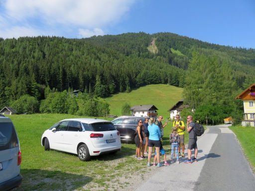 Faistenau, Österreich, Wanderung Lanznhütte, Parkplatz für 1,50 €