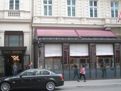 Restaurants & Kaffeehäuser, Wien, Österreich, Café Sacher Außenansicht
