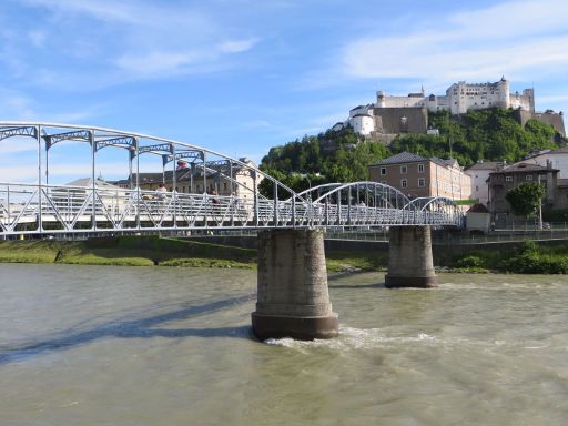 Salzburg, Österreich, Mozartsteg über den Salzach