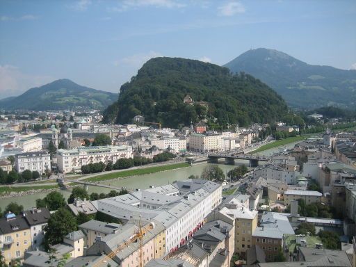 Mönchsbergaufzug, Salzburg, Österreich, Ausblick Richtung Salzach
