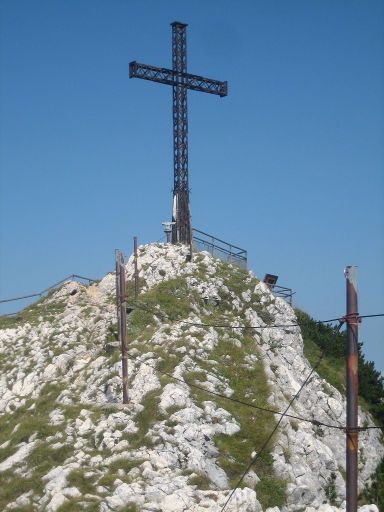 Untersbergbahn, Salzburg, Österreich, Gipfelkreuz