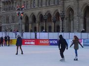 Wiener Eistraum 2019, Wien, Österreich, Eislaufbahn vor dem Rathaus