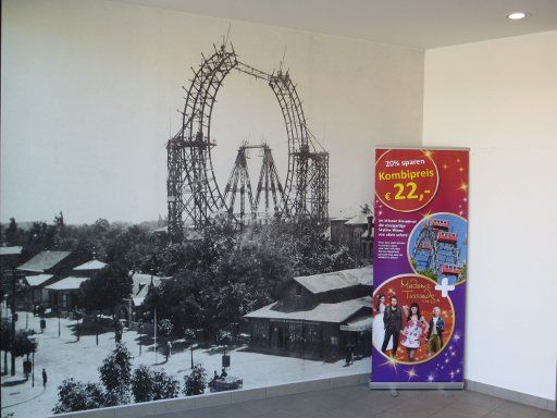 Wiener Riesenrad, Wien, Österreich, Foto vom Bau des Riesenrades im Jahr 1896