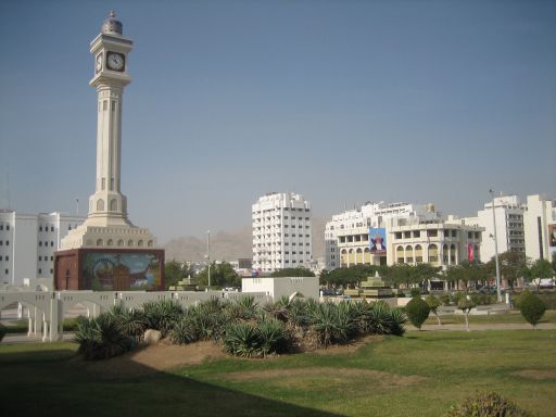 Muscat, Oman, Clock Tower im Mutrah Business District