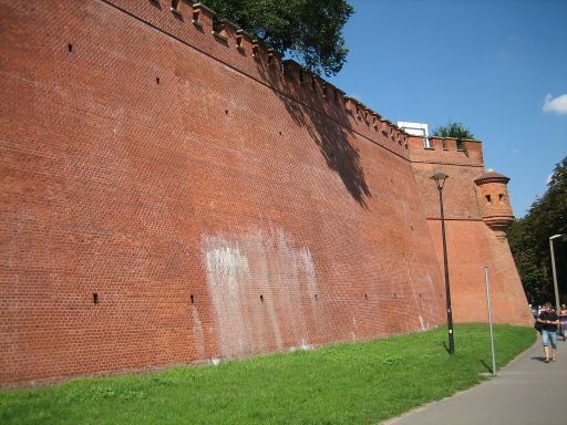 Königsschloss Wawel, Krakau, Polen, Festungsmauer