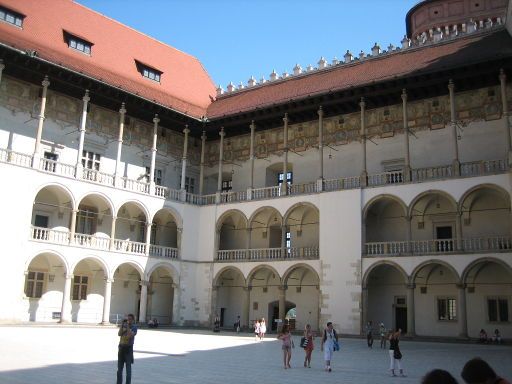 Königsschloss Wawel, Krakau, Polen, Arkaden im Schloss