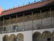 Königsschloss Wawel, Krakau, Polen, Arkaden im Schloss