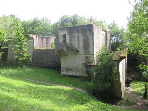 Masurischer Kanal, Schleuse Fürstenau, Leśniewo - Fürstenau, Polen, Oberschleuse Seitenansicht