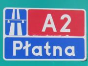 Autobahn Maut, Polen, Schild A2 Płatna Poznań Świecko PL D