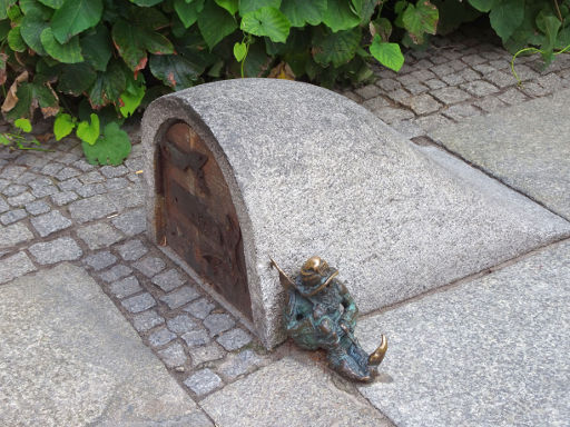 Wrocław, Polen, Bronze Skulptur Zwerg