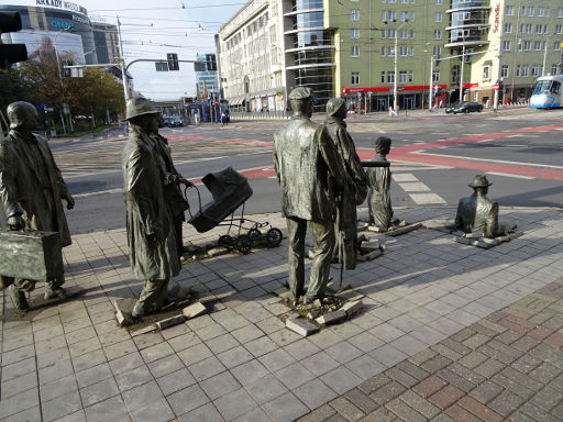 Wrocław, Polen, Denkmal des anonymen Passanten