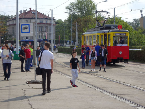 Historische Straßenbahn, Wrocław, Polen, historische Straßenbahn auf dem Betriebshof Tag der offenen Tür