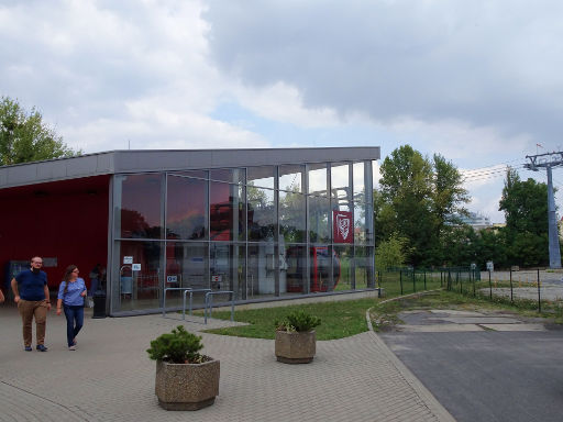 Seilbahn Polinka, Wrocław, Breslau, Polen, Außenansicht Station an der Na Grobli