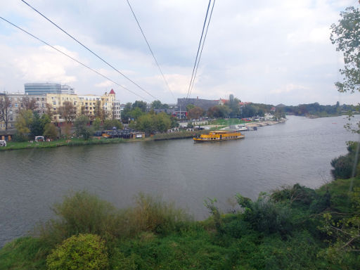 Seilbahn Polinka, Wrocław, Breslau, Polen, Fahrt über die Oder
