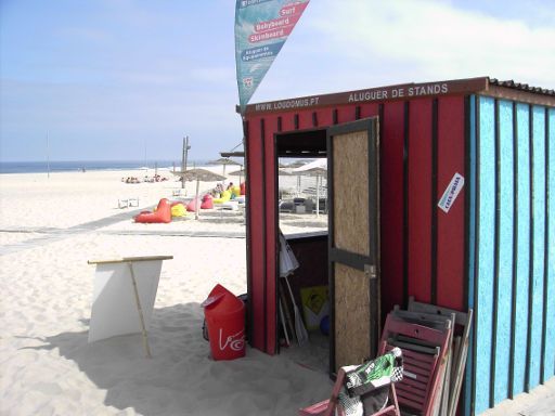 Barrinha Surf School, Praia de Esmoriz, Portugal, Büro und Ausrüstung