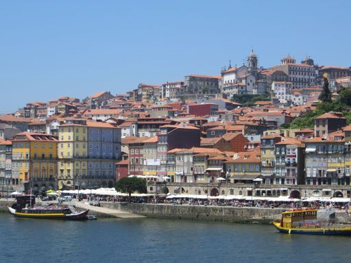 Dom Luís I Brücke, Porto, Portugal, Blick von der Brücke auf Ribeira