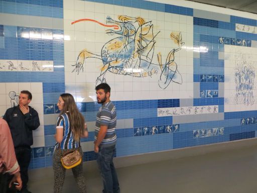 Estádio do Dragão, FC Porto, Porto, Portugal, Fliesenwand im Pausenbereich