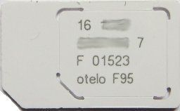 otelo F95 prepaid SIM Karte Rückseite