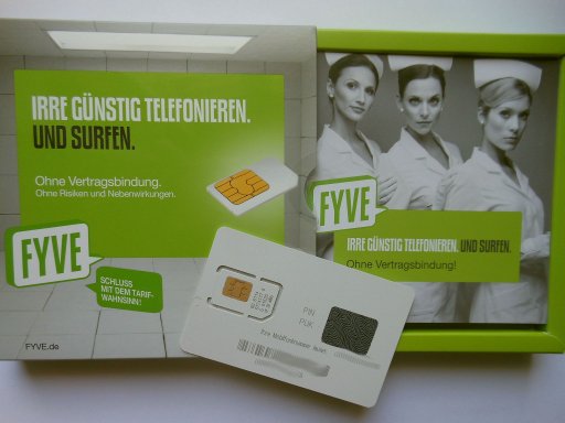 FYVE prepaid SIM Karte, Starterpaket