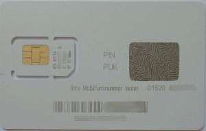 FYVE prepaid SIM Karte, SIM Karte im Kunststoffkartenhalter