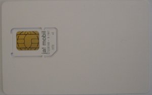 ja! mobil prepaid SIM Karte, SIM Karte im Kunststoffkartenhalter