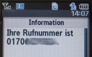 ja! mobil prepaid SIM Karte, Rufnummerabfrage