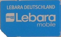 Lebara mobile prepaid SIM Karte Rückseite