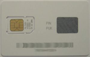 Sat1 Webstick Daten prepaid SIM Karte im Kunststoffkartenhalter Rückseite