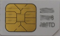 Tchibo prepaid Starter Paket, SIM Karte Rückseite