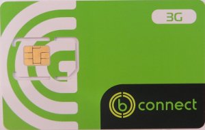 b–connect GLOBUL, prepaid UMTS SIM Karte, Bulgarien, SIM Karte im Kunststoffkartenhalter