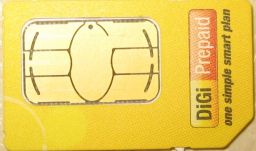 DiGi Prepaid™, prepaid SIM Karte, Malaysia UMTS Rückseite