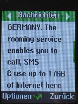 epic prepaid SIM Karte, Malta, Roaming Info Deutschland im Juni 2022 auf einem Logicom Le Posh 178