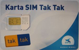 era tak tak, prepaid UMTS SIM Karte, Polen, SIM Karte mit Kunststoffkarte