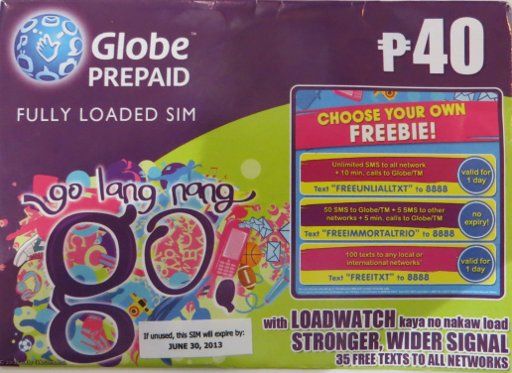 Globe™, prepaid UMTS SIM Karte, Philippinen, Starterpaket