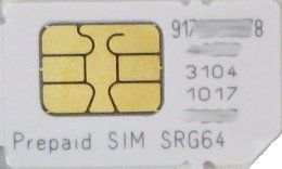 Globe, prepaid SIM Karte, Philippinen, Rückseite