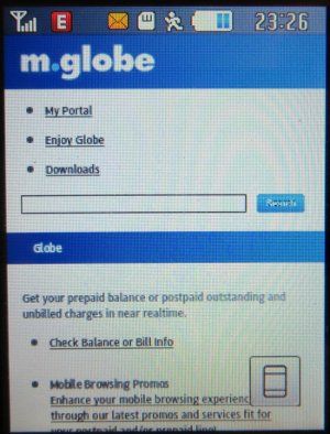 Globe™, prepaid UMTS SIM Karte, Philippinen, Startseite http://m.globe.com.ph