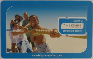 Lebara Mobile, prepaid UMTS SIM Karte, Großbritannien,  SIM Karte mit Kunststoffkarte