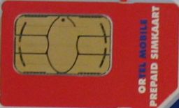 Ortel Mobile, prepaid UMTS SIM Karte, Niederlande, SIM Karte  Vorderseite