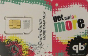 qbMore Travel SIM Lite, prepaid UMTS SIM Karte, Kambodscha, SIM Karte im Kunststoffhalter